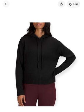 lululemon athletica Black Cropped Knit Hoodie